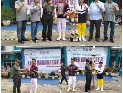 Dukung Pelaksanaan Lomba Ketangkasan Baris-berbaris, Pjs Danramil 0830/03 Pabean Cantian Serahkan Piala Bergilir