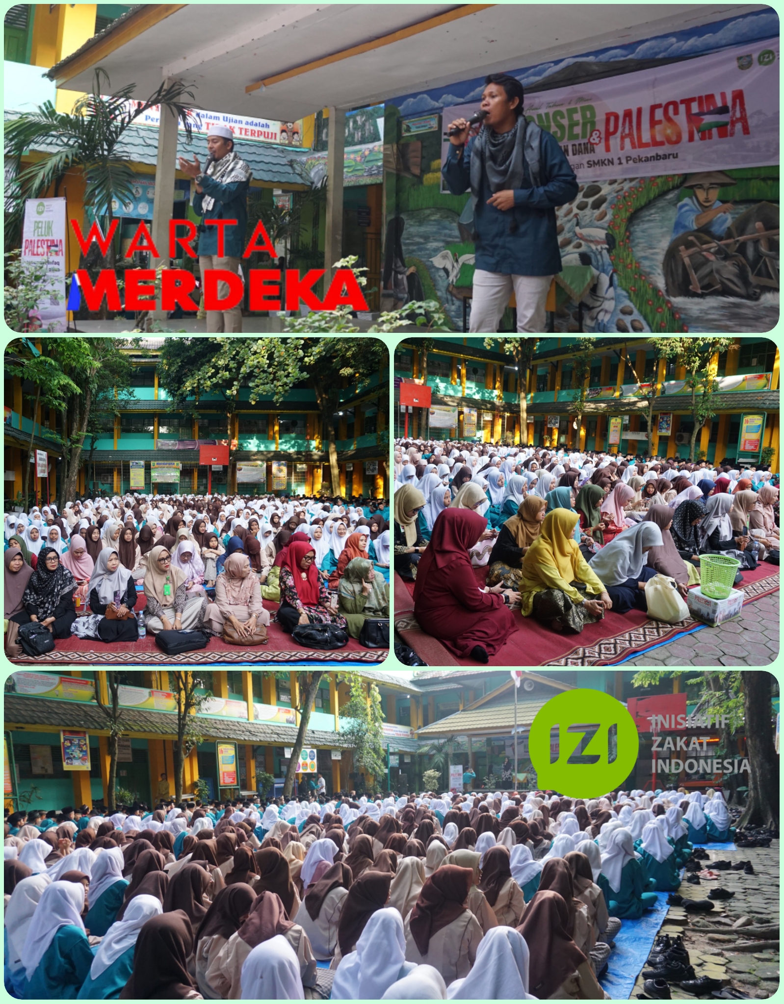 IZI Riau Sukses Gelar Mini Konser dan Penggalangan Dana "Peluk Palestina" di SMKN 1 Pekanbaru