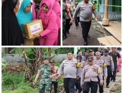 Polres Pasuruan Salurkan Bantuan untuk Korban Pergeseran Tanah di Purwodadi