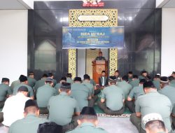 Membangun Mental Tangguh, Prajurit Beserta Persit Kodim 0808 Peringati Isra’ Mi’raj Di Masjid Al-Ikhlas Blitar
