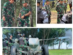 Dirjianbang Kodiklatal Tinjau Lattek Artileri dan Demolisi Siswa Pusdikpel Kodikopsla