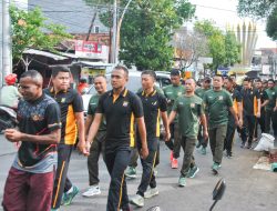 Tingkatkan Sinergitas, TNI-Polri dan Satpol PP Gelar Olahraga Bersama di Makodim 0817/Gresik