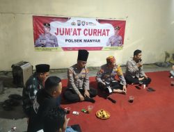 Jumat Curhat Polsek Manyar polres Gresik Bersama Perguruan Silat Ranting Manyar Kabupaten Gresik.