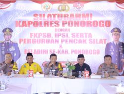 Polres Ponorogo Jalin Silaturahmi Dengan Perguruan Silat Ajak Jaga Kamtibmas