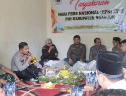 Kapolres Nganjuk Hadiri Khataman Al-Qur’an dan Tasyakuran HPN ke-79 oleh PWI Kabupaten Nganjuk