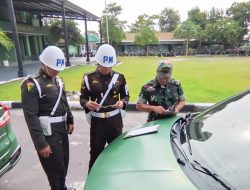 Kodim 0817/Gresik Gelar Pemeriksaan Kendaraan Dinas untuk Mencegah Pelanggaran Lalu Lintas