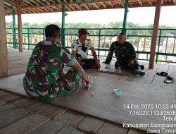 Koramil 0829-05/Kwanyar Survey Lokasi pembangunan Tandon air di Desa Tebul