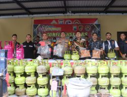 Polresta Sidoarjo Berhasil Ungkap Dua Gudang Pengoplosan LPG, 5 Tersangka Diamankan