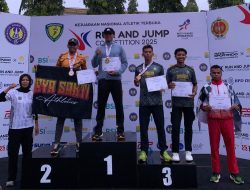 Personel Polres Lamongan Raih Dua Medali Kejurnas UNY Open Run and Jump Competition