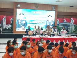 Polresta Sidoarjo ungkap,kasus Narkotika 134 Orang Diamankan dan Barang bukti