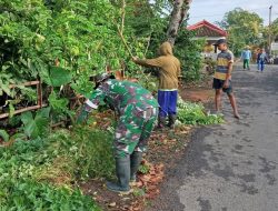 Motivasi Warga Bersama Babinsa Bumiayu Jaga Lingkungan Sehat Dan Asri