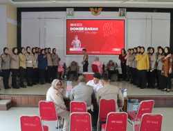 Donor Darah Kartini: Aksi Peduli Polwan dan ASN Polres Nganjuk