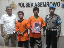Polsek Asemrowo Amankan dua Residivis Dari Amukan Masa Usai Curi Motor.
