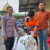 Pelaku Curanmor CA Diamankan Polsek Kenjeran Setelah Ketahuan Mencuri di Kedinding Lor Surabaya.