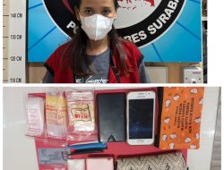 Satreskoba polrestabes surabaya Amankan Wanita pengedar Narkoba. Jenis sabu