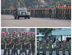 Kasdam V/Brawijaya Pelaksanaan Apel Gabungan TNI-Polri di Kesatrian Marinir Karang Pilang