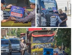 Operasi Gabungan Polres Jember Sosialisasi Larangan Kendaraan ODOL