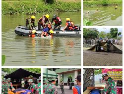 Latihan Sistem Blok, Kodim Tulungagung Latih Kesiapan Hadapi Banjir dan Tanah Longsor