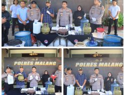 Polres Malang Berhasil Bongkar Produksi Arak Ilegal di Bantur, Terendus Lewat Layanan 110