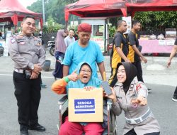 Polres Nganjuk Gelar Bakti Sosial Car Free Day, Wujud Nyata Pelayanan Publik di HUT Bhayangkara ke-79