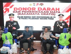 Sambut Hari Bhayangkara ke-79, Polres Pelabuhan Tanjung Perak Gelar Aksi Sosial Donor Darah dan Pemeriksaan Mata Gratis