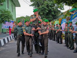 Kodim 0817/Gresik Gelar Tradisi Pisah Sambut Komandan Kodim, Letkol Inf Fadly Subur Karamaha Resmi Jabat Dandim