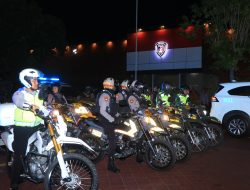 Amankan Malam 1 Suro, Polres Ngawi Gelar Patroli Skala Besar