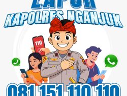 Polres Nganjuk Kampanyekan Layanan Call Center 110 dan WhatsApp Lapor Kapolres