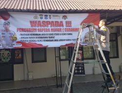 Polres Pelabuha Tanjung Perak Gencarkan Himbauan Kamtibmas, Spanduk Waspada Curanmor Tersebar di 5 Wilayah Polsek.