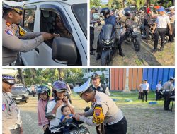Operasi Patuh Semeru 2025 Polres Probolinggo Beri Hadiah Bagi Pengendara yang Tertib Lalu Lintas
