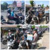 Polisi Peduli : Polres Bondowoso Berbagi Air Minum kepada Warga yang Antri di SPBU