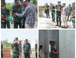 Pastikan Pengerjaan Sesuai Rencana, Pangdam V/Brawijaya Tinjau Pembangunan Mako Yonif 516