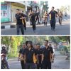 Jalan Kaki 8 KM, Kapolres Nganjuk Olahraga Sekaligus Kontrol Kinerja Anggota di Lapangan