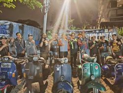 Cangkrukan Satlantas Polres Tanjung Perak Bersama Komunitas Vespa, Pererat Hubungan dan Sosialisasi Operasi Patuh Semeru 2025″