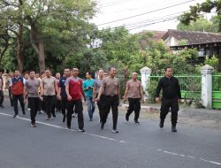 Kapolres Nganjuk Cek Lokasi Pembangunan SPPG Usai Jalan Sehat Pagi