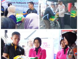 Polres Ponorogo Gelar Pasar Murah, Sediakan 47 ton Beras Warga Sambut Antusias