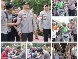 Semarak Merah Putih di Surabaya: 3.600 Bendera dan 83 Helm Dibagikan Kapolrestabes Sambut HUT RI ke-80