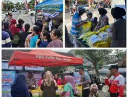 Kolaborasi Polisi dan Bulog Gelontorkan 108 Ton Beras Murah di Banyuwangi