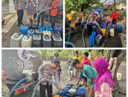 Polres Probolinggo dan BPBD Salurkan Air Bersih untuk Warga Tegalsiwalan Dampak Kekeringan