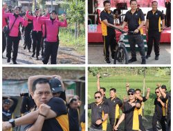 Olahraga Bersama di Goa Margo Trisno, Kapolres Nganj