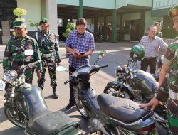 Wujudkan Tertib Berlalu Lintas, Kodim Tulungagung Gelar Pemeriksaan Kendaraan Prajurit dan PNS