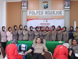 Polres Nganjuk Gelar Donor Darah Jelang Hari Jadi Polwan ke-77, Wujud Nyata Peduli Sesama