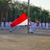Upacara Penurunan Bendera Merah Putih HUT ke-80 RI di Kabupaten Gresik