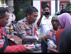 Polres Jember Tebar Kebaikan di Hari Kemerdekaan, Berbagi Makanan Bergizi Gratis Untuk Kaum Rentan