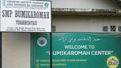Proyek revitalisasi di SMP Bumi Karomah Diduga Pekerjakan Santri, juga Langgar Keterbukaan Informasi Publik (KIP) dan Perpres