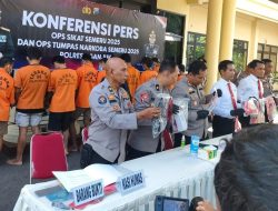 Kapolres Nganjuk Rilis Hasil Operasi Sikat Semeru 2025: 28 Kasus Terungkap