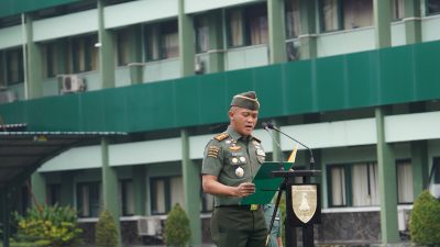 Dandenmadam V/Brawijaya Pimpin Upacara 17an Perkuat Nasionalisme Dan Integritas Prajurit TNI AD