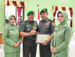 Kodim 0829/Bangkalan Upacara Korps Raport Pindah Satuan dan Sertijab Danramil