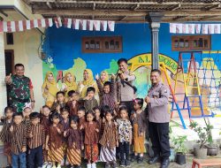 Polisi Ajak Anak TK Pertiwi 2 Demangan Senam Ceria Lewat Program AIH