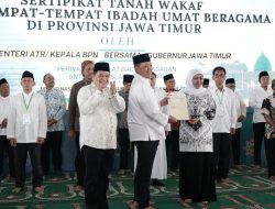 Kasdam V/Brawijaya Hadiri Penyerahan Sertifikat Tanah Wakaf dan Tempat Ibadah Nasional